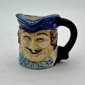 Vintage Miniature Toby Mug, Hand-Painted, Made in Japan, 2” Tall